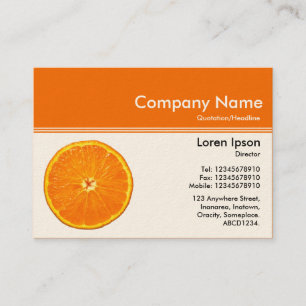 Carte De Visite En-tête de couleur III v2 - orange (F66C01) - Clem