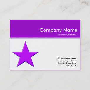 Carte De Visite En-tête de couleur III - violet - étoile