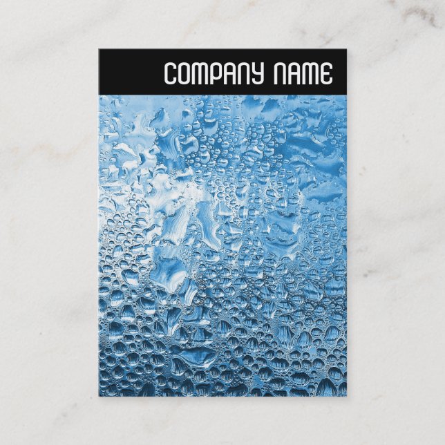 Carte De Visite En-tête V - Eau bleue (Devant)