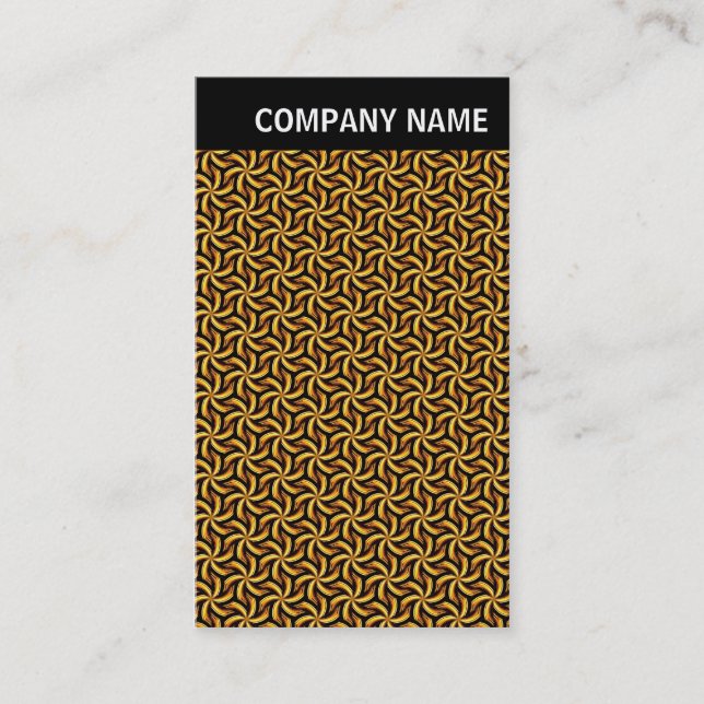 Carte De Visite En-tête V - Image - Motif de rotation or (Devant)