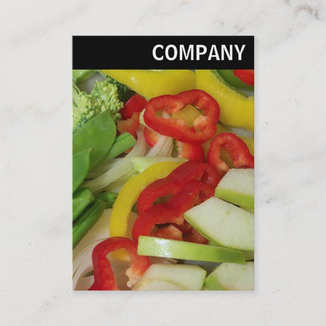Carte De Visite En-tête V - Légumes à la sauté 02 (Devant)