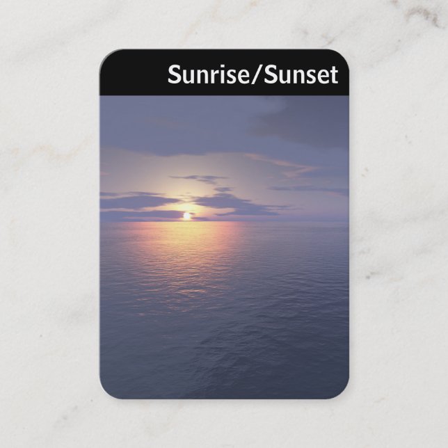 Carte De Visite En-tête V - Lever du soleil/Coucher du soleil (Devant)