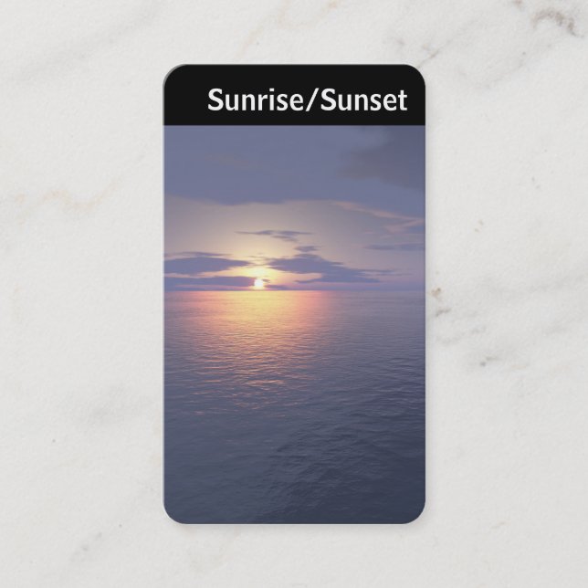 Carte De Visite En-tête V - Lever du soleil/Coucher du soleil (Devant)