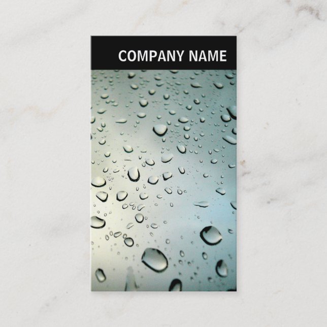 Carte De Visite En-tête V - Photo - Pluie sur ma fenêtre (Devant)