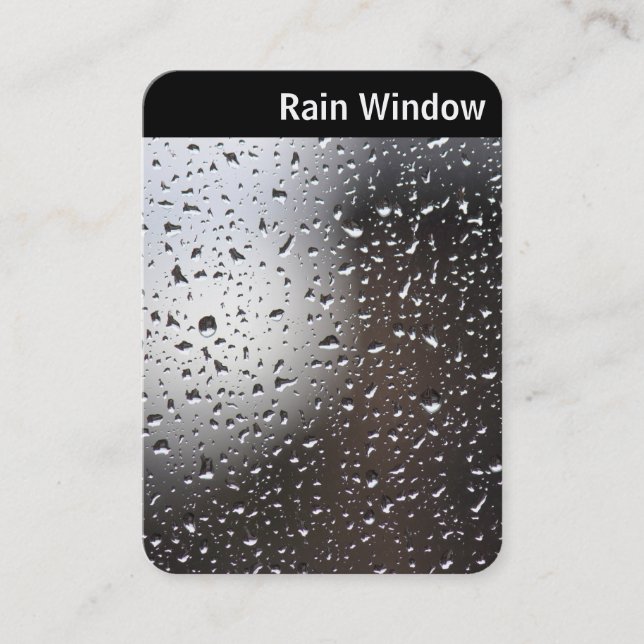 Carte De Visite En-tête V - Pluie sur une fenêtre (Devant)