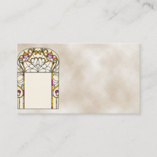 Carte de visite en verre tendu Art Déco