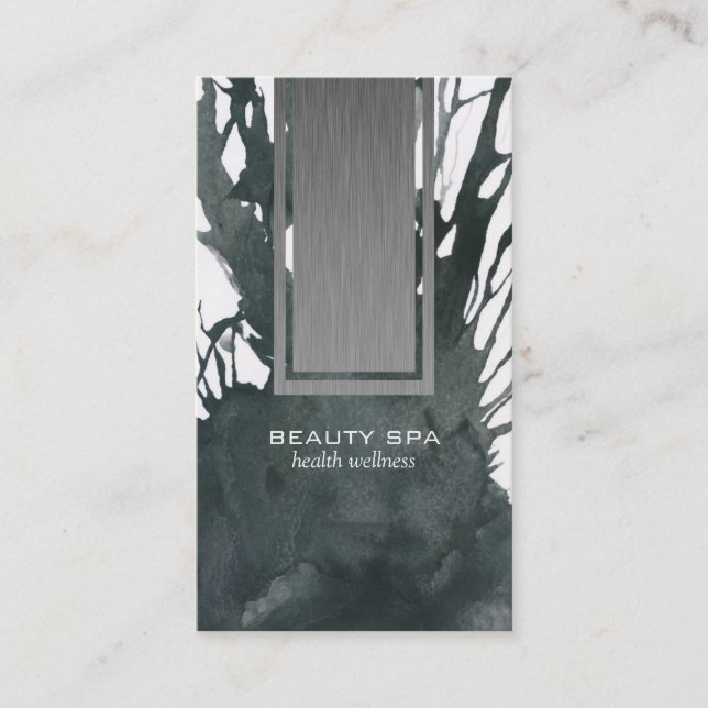 Carte De Visite Encre de panneau d'acier vertical (Devant)