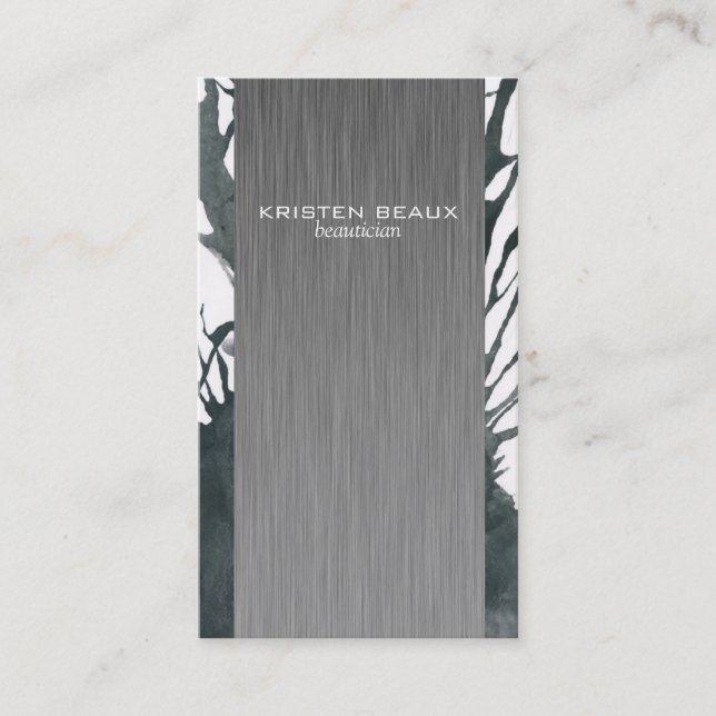 Carte De Visite Encre de panneau en acier (Devant)