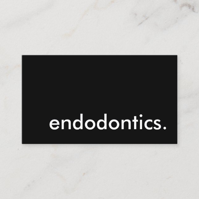 Carte De Visite endodontique. (Devant)