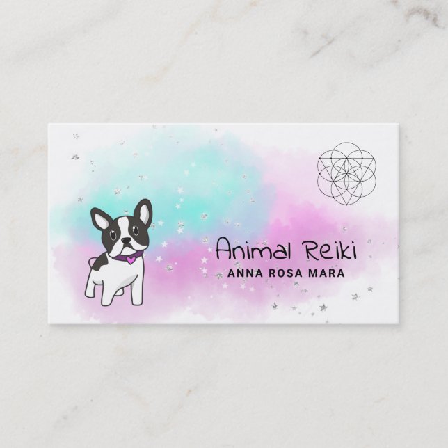 Carte De Visite *~* Énergétique Soigner l'animal Communicateur Rei (Devant)