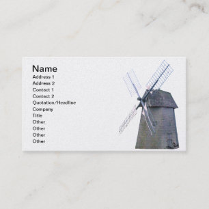 Carte De Visite Énergie alternative - énergie éolienne néerlandais