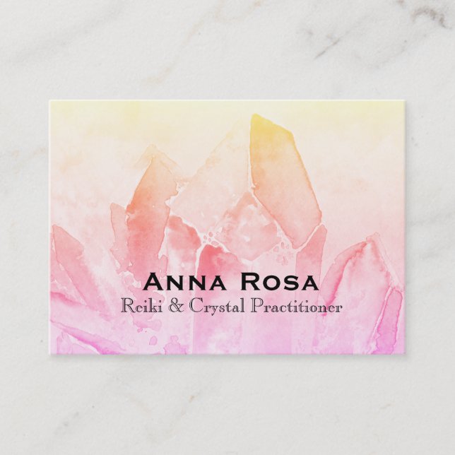 Carte De Visite Énergie principale de Reiki de yoga en cristal de (Devant)