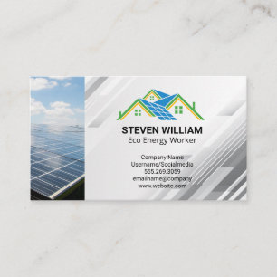 Carte De Visite Énergie propre Solaire   Réseau électrique