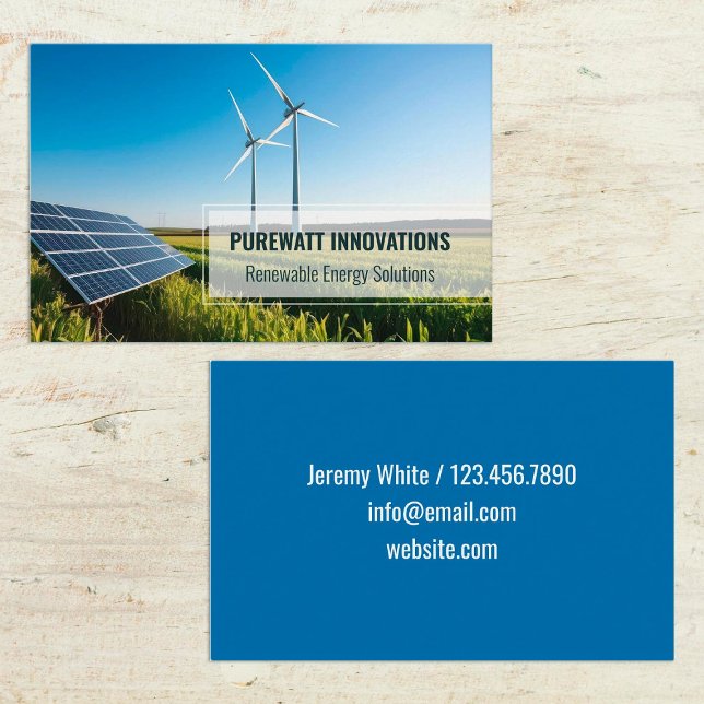 Carte De Visite Énergie renouvelable (Renewable Energy Business Cards)