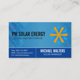 Carte De Visite Énergie solaire éolienne   Power Company