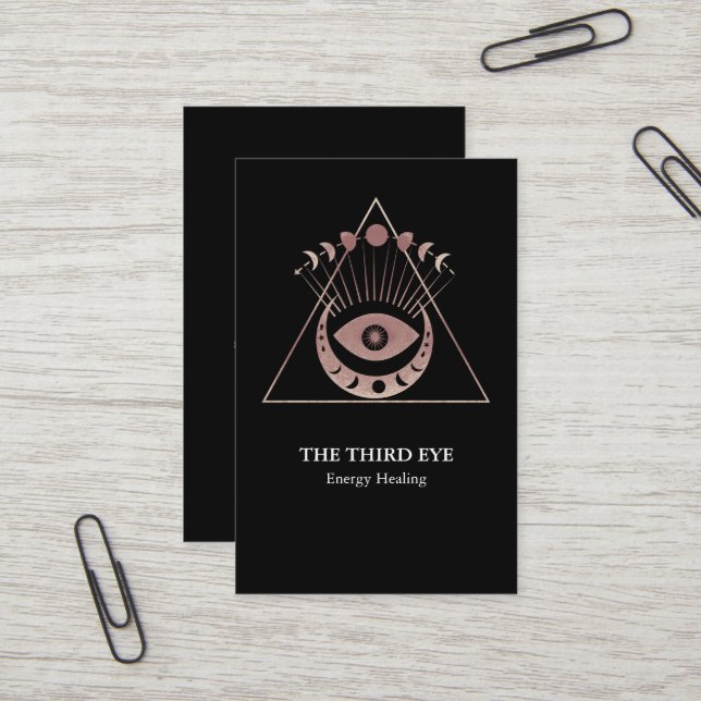 Carte De Visite Energie Spirituelle Heiler Reiki (Devant/Arrière en situation)