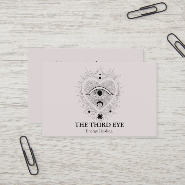 Carte De Visite Energie Spirituelle Heiler Reiki (Devant/Arrière en situation)