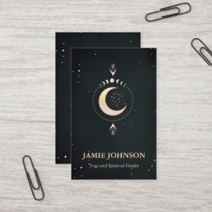 Carte De Visite Énergie Spirituelle Heiler Reiki Moon Phase Yoga