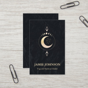 Carte De Visite Énergie Spirituelle Heiler Reiki Moon Phase Yoga
