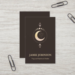 Carte De Visite Énergie Spirituelle Heiler Reiki Moon Phase Yoga