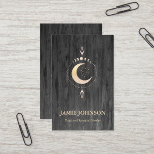 Carte De Visite Énergie Spirituelle Heiler Reiki Moon Phase Yoga