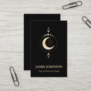 Carte De Visite Énergie Spirituelle Heiler Reiki Moon Phase Yoga