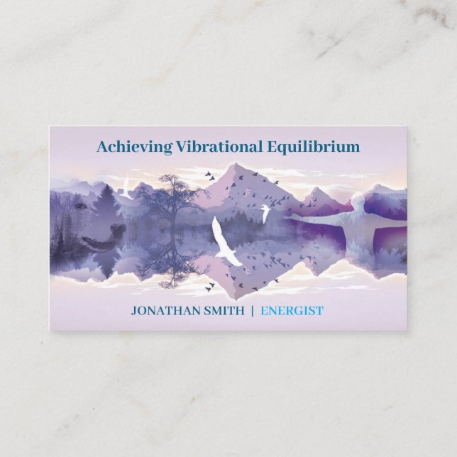 Carte De Visite ÉNERGIE, Yoga, Guérison, Entraînement Mindfult (Dos)