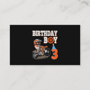 Carte De Visite Enfant de 3 ans - Enfant d'anniversaire - Vélo de 