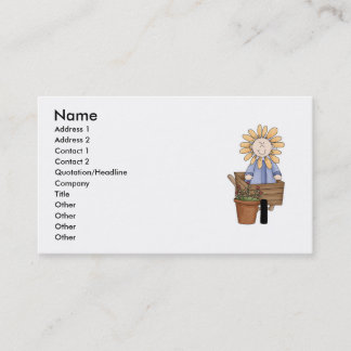 Carte De Visite Enfant Fleur Dans Barrow À Roue