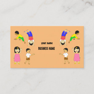 Carte De Visite Enfants amusants jouant au design Garderie Baby-si