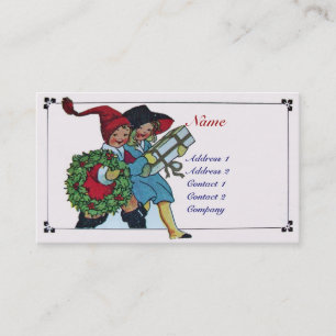 CARTE DE VISITE ENFANTS AVEC CADEAUX DE NOËL