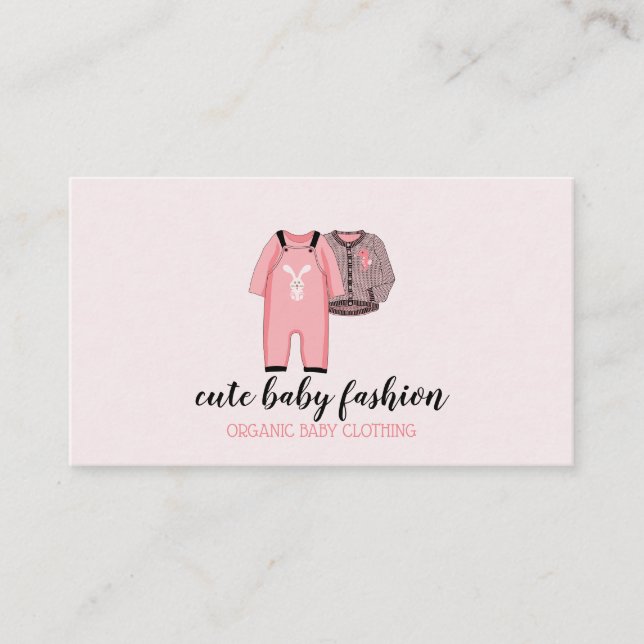 Carte De Visite Enfants Vêtement Doula Enceinte Babysitter Vêtemen (Devant)
