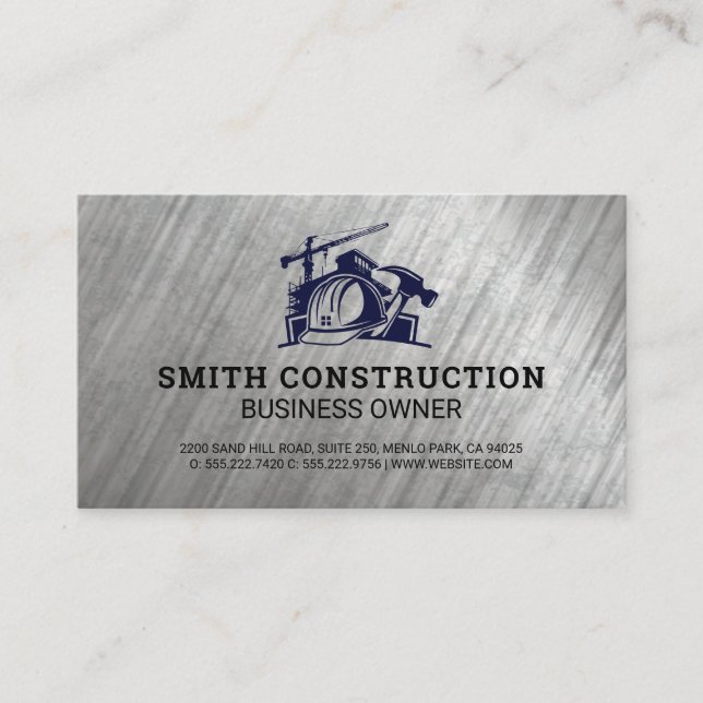 Carte De Visite Engineer | Construction Site | Builder (Devant)