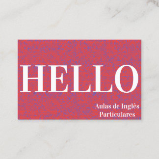 Carte De Visite English Tutor Business Card