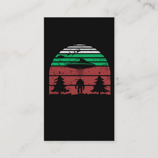 Carte De Visite Enlèvement Alien Bigfoot UFO Sci Fi Lover (Devant)