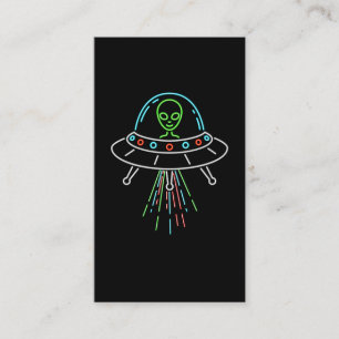 Carte De Visite Enlèvement d'Alien couleur UFO mignon