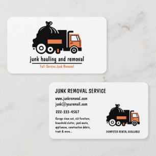 Carte De Visite Enlèvement de déchets et déblaiement de déchets pr