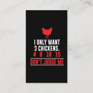 Carte De Visite Énonciations drôles de poulet - agriculteur de