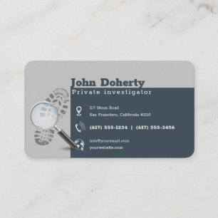 Carte De Visite Enquête privée   Inspecteur professionnel