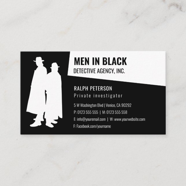 Carte De Visite Enquêtes privées | Inspecteur professionnel (Devant)