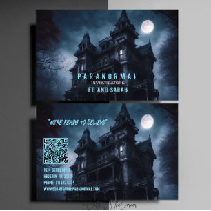 Carte De Visite Enquêteur Paranormal Hauné Maison Lune