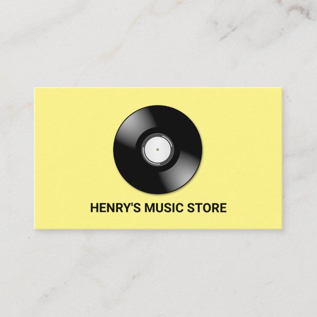 Carte De Visite Enregistrer le logo, magasin de musique (Devant)