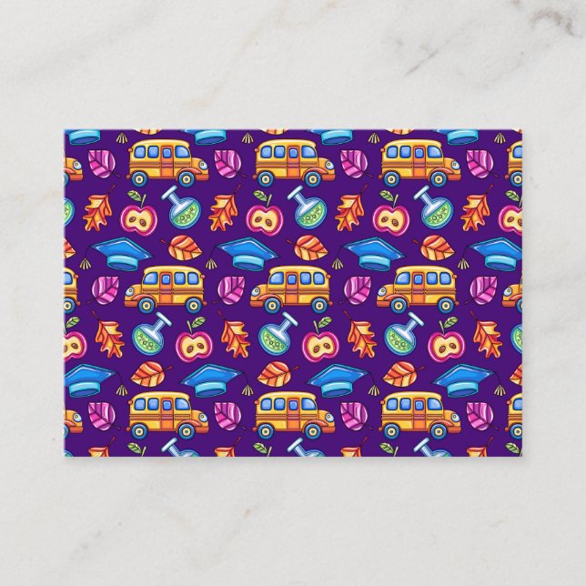 Carte de visite enseignant (Devant)