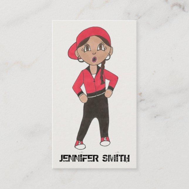 Carte De Visite Enseignant de danse Hip hop Classe Hiphop personna (Devant)