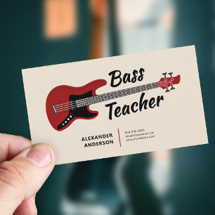 Carte De Visite Enseignant de la guitare basse