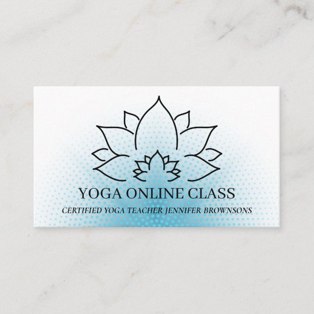 Carte De Visite Enseignant de la marine noire Yoga privé (Devant)