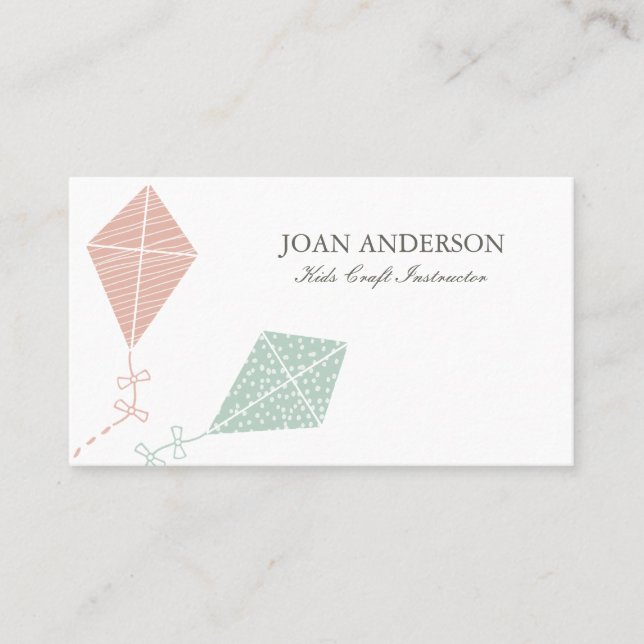 CARTE DE VISITE ENSEIGNANT-ENSEIGNANT DE LA CLASSE KITE BLEU KITE (Devant)