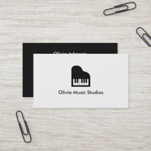 Carte de visite enseignant musique icône piano à q