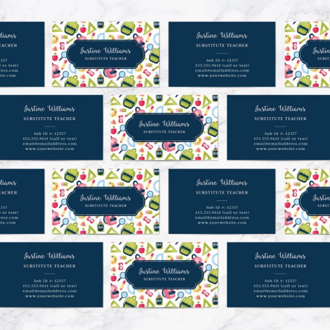 Carte De Visite Enseignant remplaçant (Créateur téléchargé)