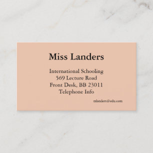 Carte De Visite Enseignants uniques